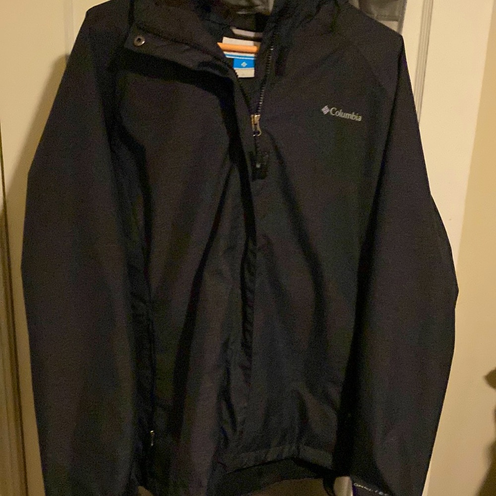 Charcoal grey, hooded, Colombia jacket